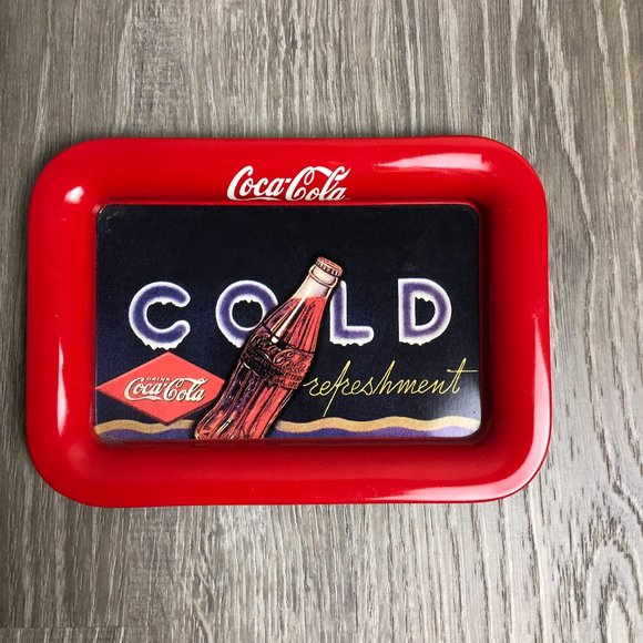 Coca-cola Tin tray and miniature box tin (Bundle) - Picture 3 of 8